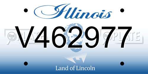 V462977 Illinois License Plate
