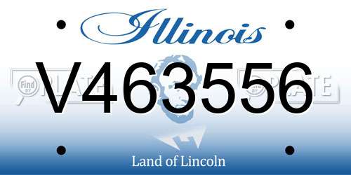 V463556 Illinois License Plate
