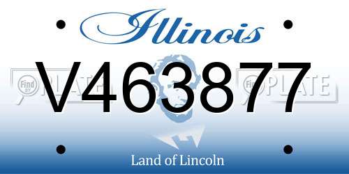 V463877 Illinois License Plate