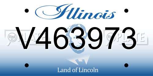 V463973 Illinois License Plate