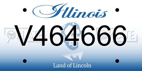 V464666 Illinois License Plate