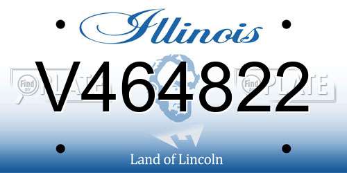 V464822 Illinois License Plate