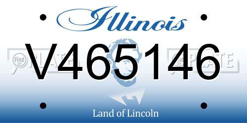 V465146 Illinois License Plate