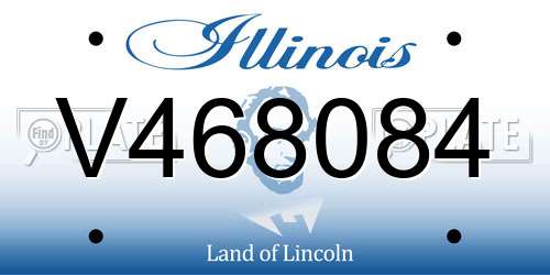 V468084 Illinois License Plate