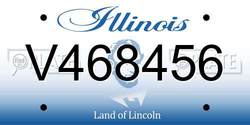 V468456 Illinois License Plate