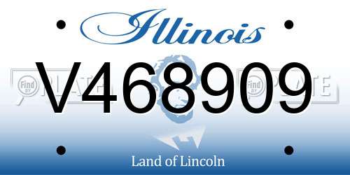 V468909 Illinois License Plate