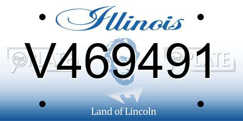 V469491 Illinois License Plate