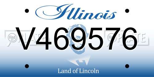 V469576 Illinois License Plate