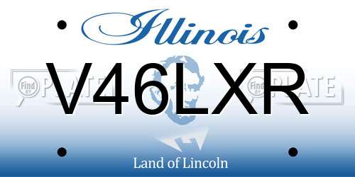 V46LXR Illinois License Plate