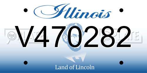 V470282 Illinois License Plate