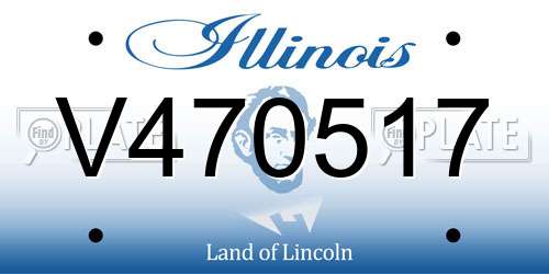 V470517 Illinois License Plate