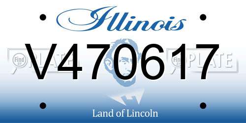 V470617 Illinois License Plate
