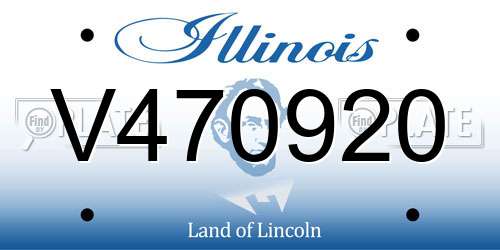 V470920 Illinois License Plate