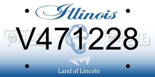 V471228 Illinois License Plate