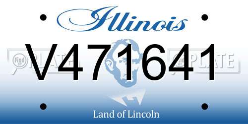 V471641 Illinois License Plate