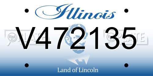 V472135 Illinois License Plate