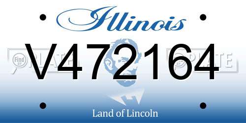 V472164 Illinois License Plate