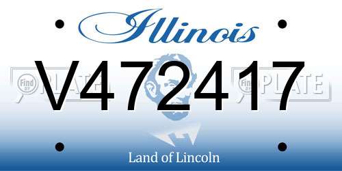 V472417 Illinois License Plate