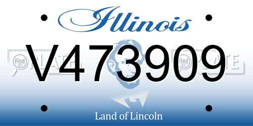 V473909 Illinois License Plate