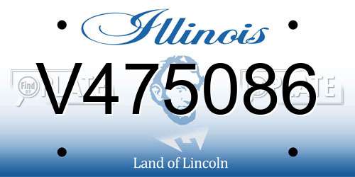 V475086 Illinois License Plate