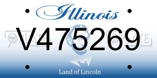 V475269 Illinois License Plate