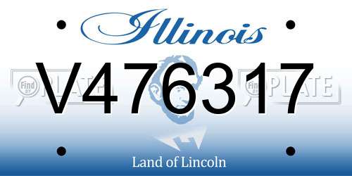 V476317 Illinois License Plate