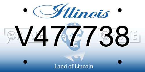 V477738 Illinois License Plate