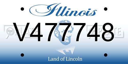 V477748 Illinois License Plate