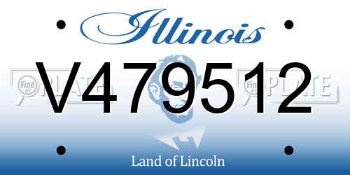 V479512 Illinois License Plate