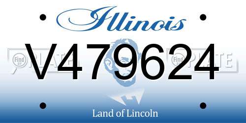 V479624 Illinois License Plate