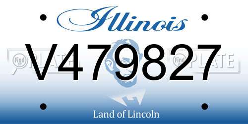 V479827 Illinois License Plate