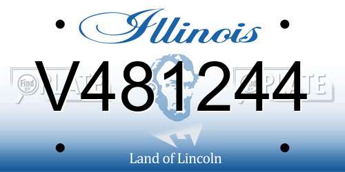 V481244 Illinois License Plate