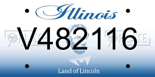 V482116 Illinois License Plate