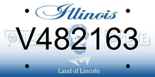 V482163 Illinois License Plate