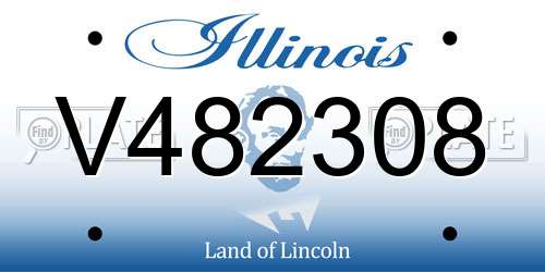 V482308 Illinois License Plate