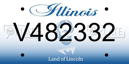 V482332 Illinois License Plate