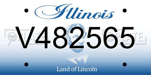 V482565 Illinois License Plate