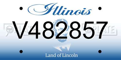 V482857 Illinois License Plate