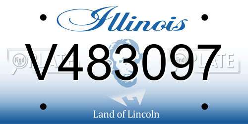 V483097 Illinois License Plate