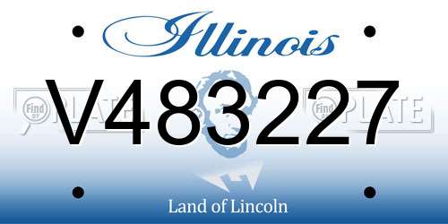 V483227 Illinois License Plate
