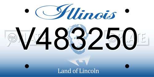 V483250 Illinois License Plate