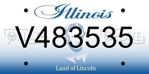 V483535 Illinois License Plate