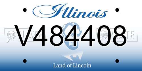 V484408 Illinois License Plate