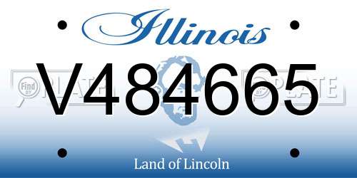 V484665 Illinois License Plate