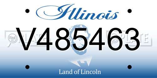 V485463 Illinois License Plate