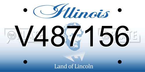 V487156 Illinois License Plate