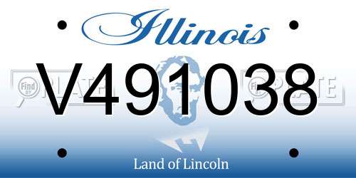 V491038 Illinois License Plate