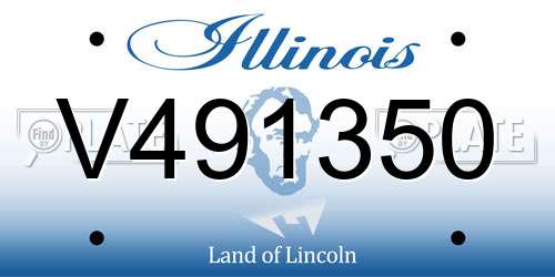 V491350 Illinois License Plate