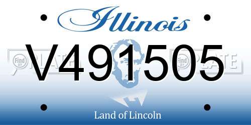 V491505 Illinois License Plate