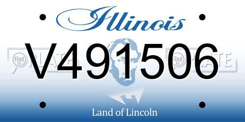 V491506 Illinois License Plate
